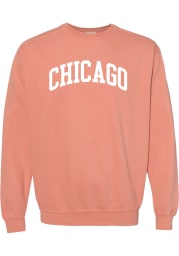 Rally Chicago Mens Orange Arch Wordmark Long Sleeve Crew Sweatshirt