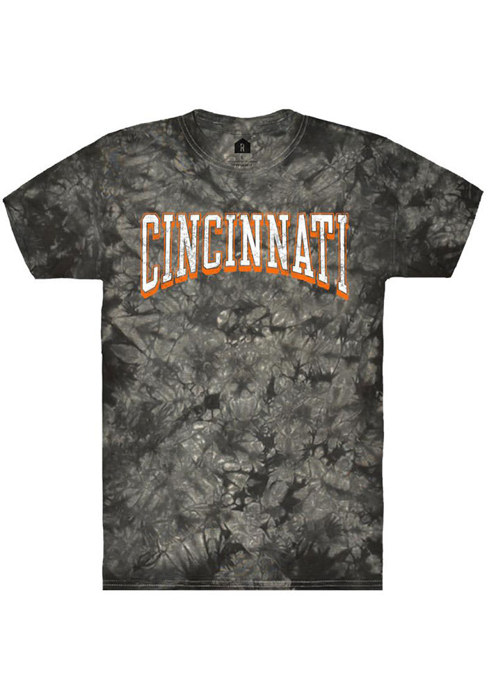 Rally Cincinnati Black Wordmark Short Sleeve Fashion T Shirt