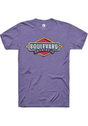 Boulevard Brewing Co. Purple Drawn Logo Short Sleeve T Shirt