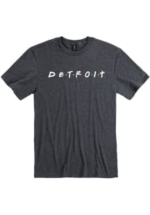 Detroit Grey Dots Wordmark Short Sleeve Fashion T Shirt
