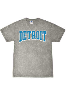 Rally Detroit Grey Wordmark Short Sleeve Fashion T Shirt