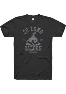 So Long Saloon Black Western Horse Short Sleeve Fashion T Shirt
