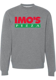 Imo's Pizza Grey Prime Logo Long Sleeve Crew Sweatshirt