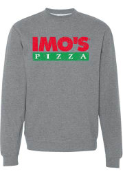 Imo's Pizza Grey Prime Logo Long Sleeve Crew Sweatshirt