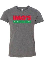Imo's Pizza Youth Grey Logo Short Sleeve T-Shirt