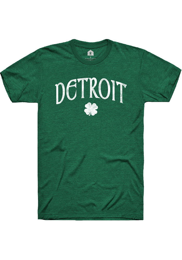 Detroit Heather Grass Shamrock Short Sleeve T-Shirt