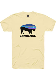 Rally Lawrence Yellow Buffalo Landscape Short Sleeve T Shirt