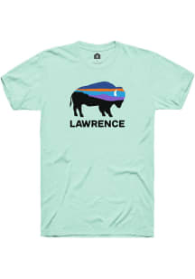 Rally Lawrence Green Buffalo Landscape Short Sleeve Fashion T Shirt