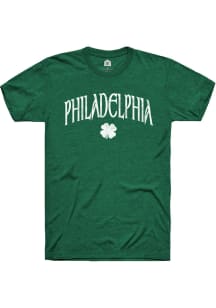 Philadelphia Heather Grass Shamrock Short Sleeve T-Shirt