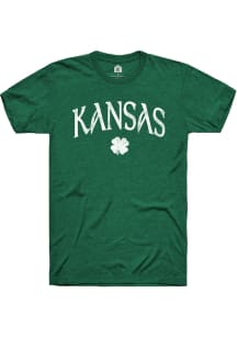 Kansas Heather Grass Shamrock Short Sleeve T-Shirt