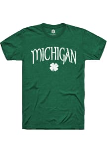 Michigan Heather Grass Shamrock Short Sleeve T-Shirt