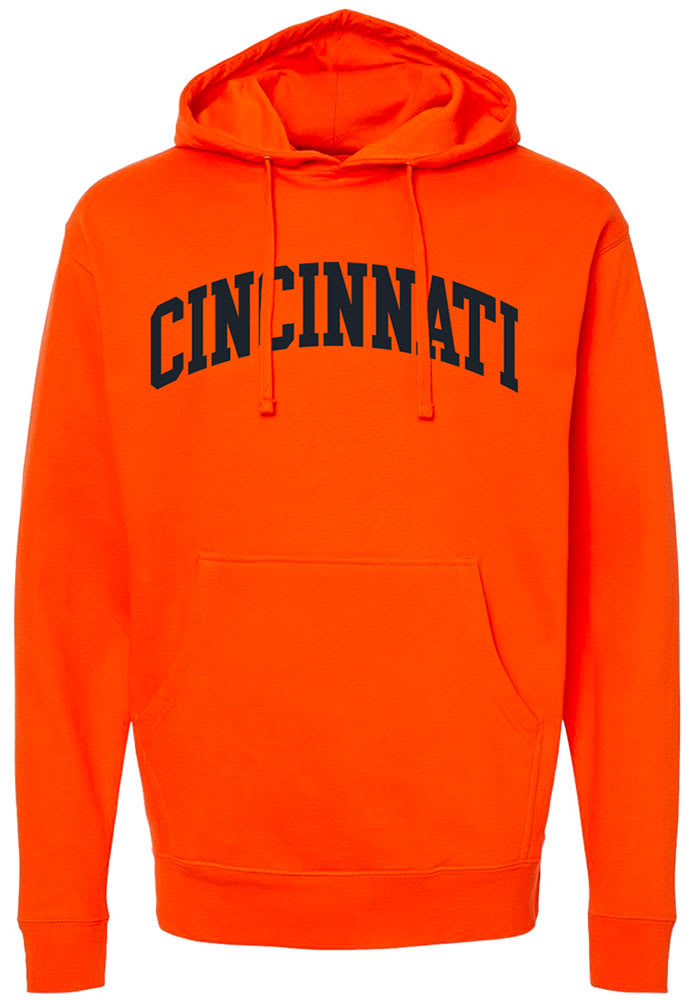 Cincinnati Orange Arch Wordmark Long Sleeve Hood