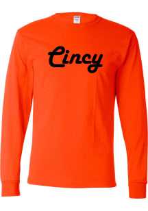 Cincinnati Burnt Orange Harlow Wordmark Long Sleeve T-Shirt