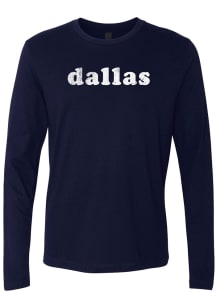 Dallas Midnight Navy Cooper Wordmark Long Sleeve T-Shirt