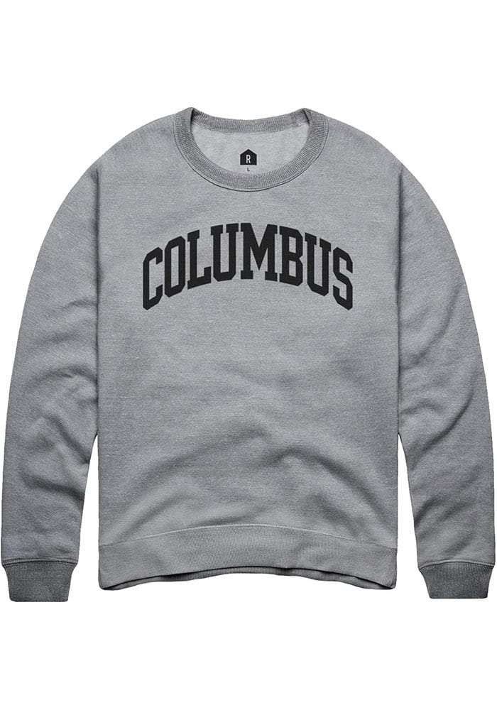 Rally Columbus Mens Arch Wordmark Long Sleeve Crew Sweatshirt