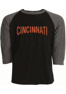 Rally Cincinnati Youth Charcoal Arch Wordmark Long Sleeve T-Shirt