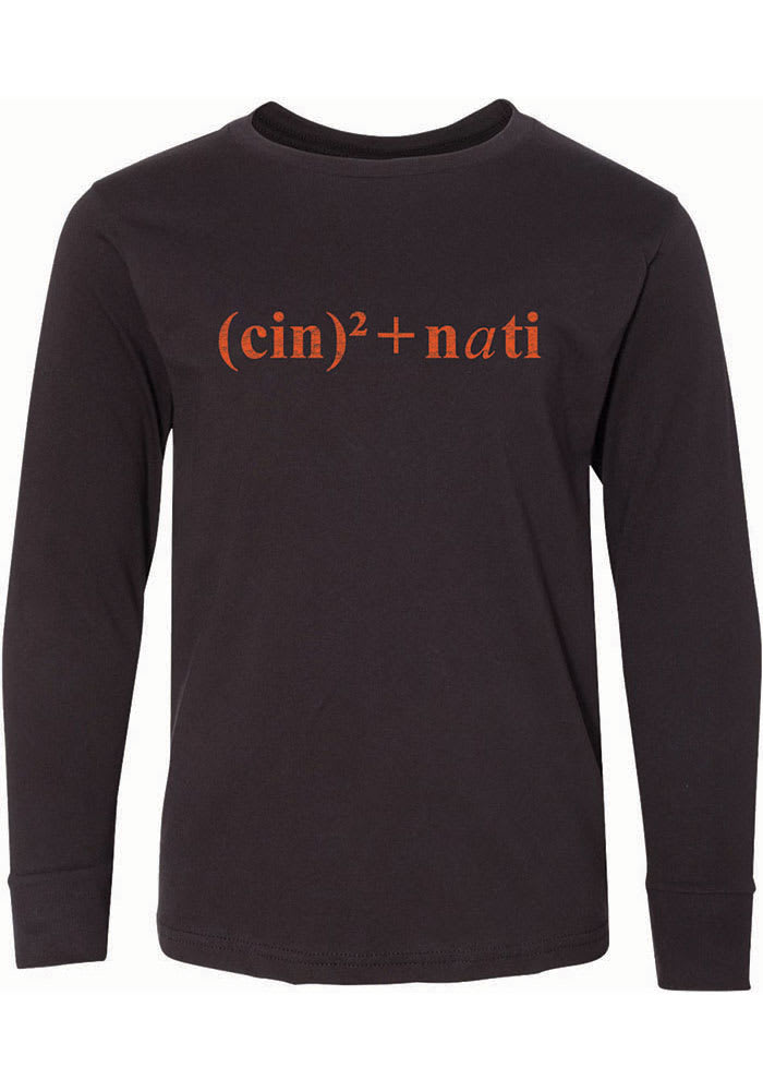 Cincinnati Youth Equation Black Long Sleeve T-Shirt