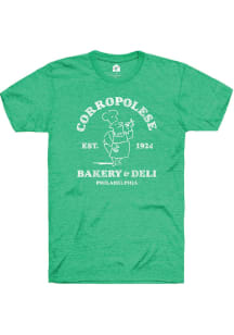 Corropolese Italian Bakery &amp; Deli Heather Kelly Green Logo Short Sleeve T-Shirt
