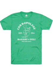 Corropolese Italian Bakery & Deli Heather Kelly Green Logo Short Sleeve T-Shirt