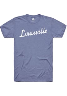 Rally Louisville Blue RH Script Short Sleeve T Shirt