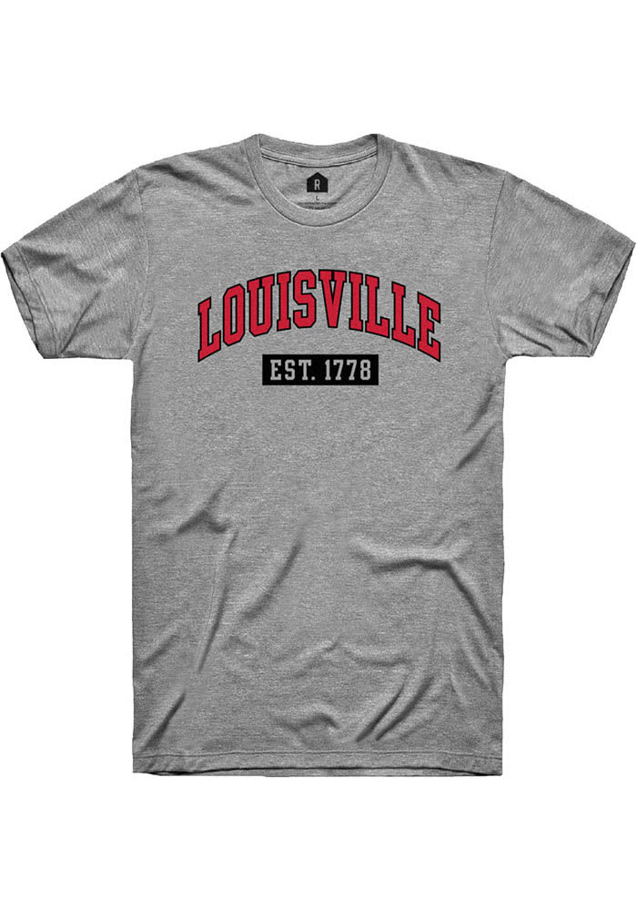 Rally Louisville Grey Est Arch Short Sleeve Fashion T Shirt