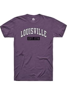 Rally Louisville Purple Est Arch Short Sleeve Fashion T Shirt