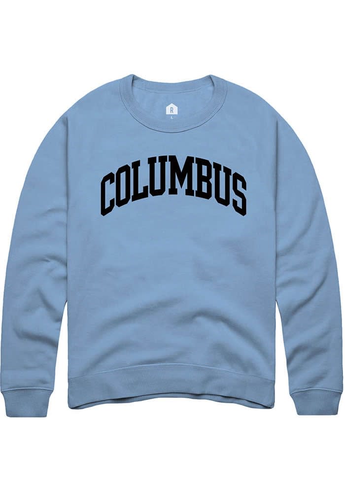 Rally Columbus Mens Arch Wordmark Long Sleeve Crew Sweatshirt