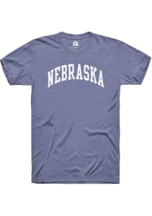 Rally Nebraska Blue Arch Wordmark Short Sleeve T Shirt
