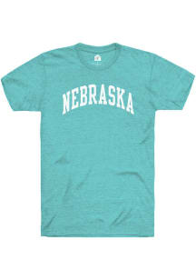 Rally Nebraska Green Arch Wordmark Short Sleeve T Shirt