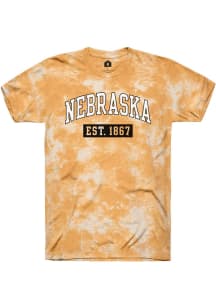 Rally Nebraska Gold Est Arch Short Sleeve T Shirt