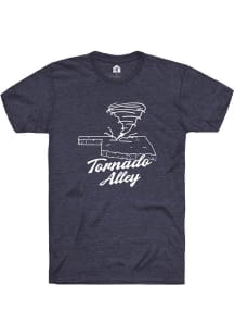 Rally Oklahoma Navy Blue Tornado Alley Short Sleeve Fashion T Shirt