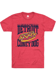 Rally Detroit Red Original Coney Short Sleeve Fashion T Shirt