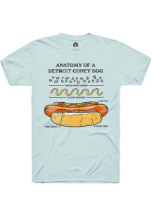 Rally Detroit Blue Anatomy Of A Coney Dog Short Sleeve Fashion T Shirt