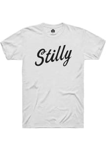 Rally Stillwater White Stilly Script Short Sleeve Fashion T Shirt