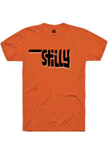 Rally Stillwater Orange Stilly State Shape Short Sleeve T Shirt