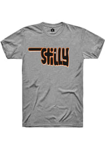 Rally Stillwater Grey Stilly State Shape Short Sleeve Fashion T Shirt