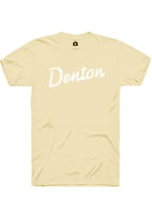 Rally Denton Yellow RH Script Short Sleeve T Shirt