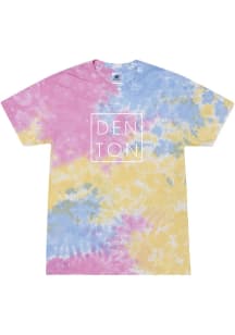 Rally Denton Womens Pink Square Wordmark Short Sleeve T-Shirt