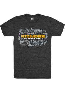 Rally Pittsburgh Grey Pittsburghese Short Sleeve Fashion T Shirt
