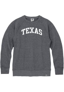 Rally Texas Mens Navy Blue Collegiate Arch Wordmark Long Sleeve Crew Sweatshirt