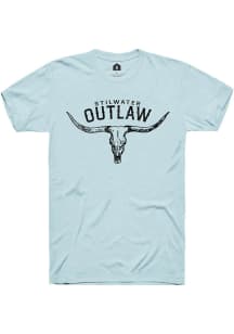Rally Stillwater Light Blue Outlaw Short Sleeve Fashion T Shirt