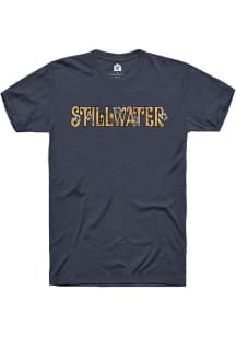 Rally Stillwater Womens Blue Floral Short Sleeve T-Shirt