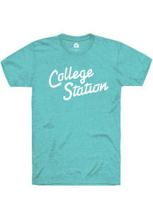 Rally College Station Green RH Script Short Sleeve T Shirt