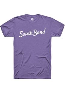 Rally South Bend Purple RH Script Short Sleeve T Shirt