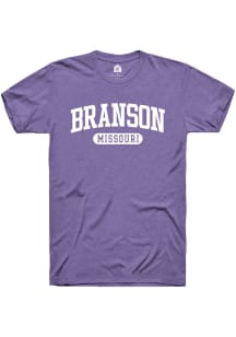 Rally Branson Purple Arch Wordmark Short Sleeve T Shirt