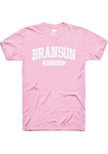 Rally Branson Pink Arch Wordmark Short Sleeve Fashion T Shirt