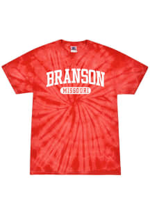 Rally Branson Red Arch Wordmark Short Sleeve T Shirt