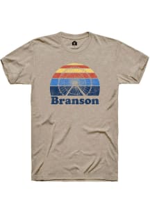 Rally Branson Tan Sunset Ferris Wheel Short Sleeve Fashion T Shirt