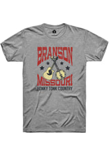 Rally Branson Grey Honky Tonk Country Short Sleeve Fashion T Shirt