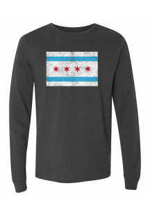 Rally Chicago Grey Flag Long Sleeve T Shirt
